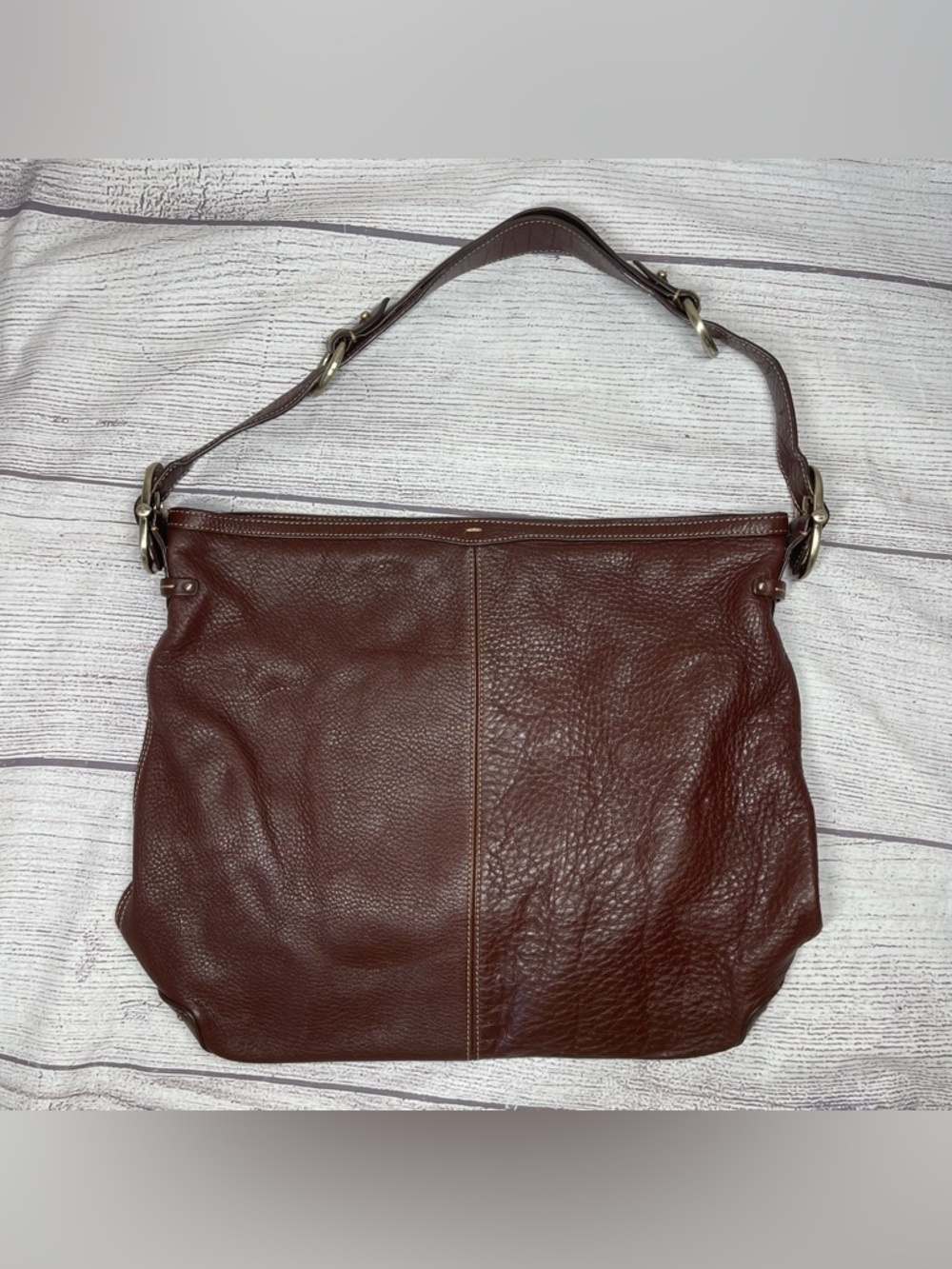 Liz Claiborne Brown Soft Leather Hobo Medium Shoulder Bag